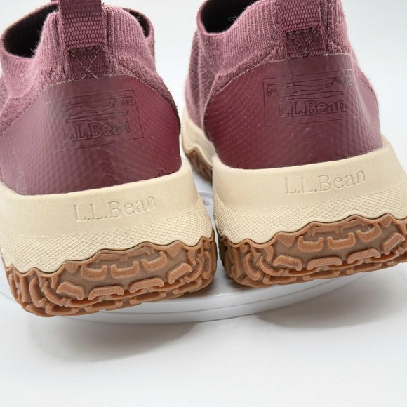 L.L.BEAN Day Venture Knit Slip On Comfort Sneakers‎ Size 9.5 Womens Burgundy - Picture 7 of 8